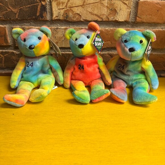 Lot of 3 Ken Griffey Jr Salvino's Bamm Beanos Beanie Babies MLB Vintage 1998 NWT - Picture 2 of 5